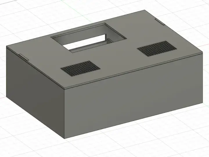 The 3D model of the case I designed