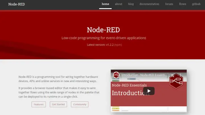 The Node-RED programming platform